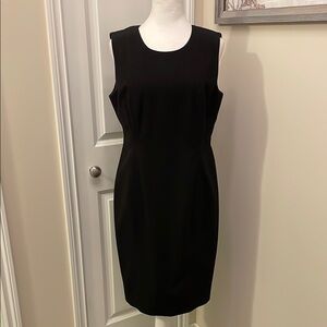 Calvin Klein Collection Black Sheath Midi Dress EUC lined
